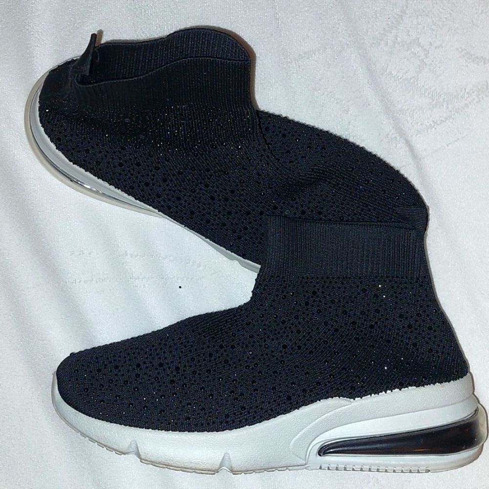 Rhinestone Black Sneakers